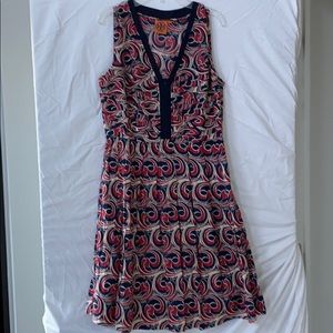 Sold - Tory Burch navy/red dress size 8